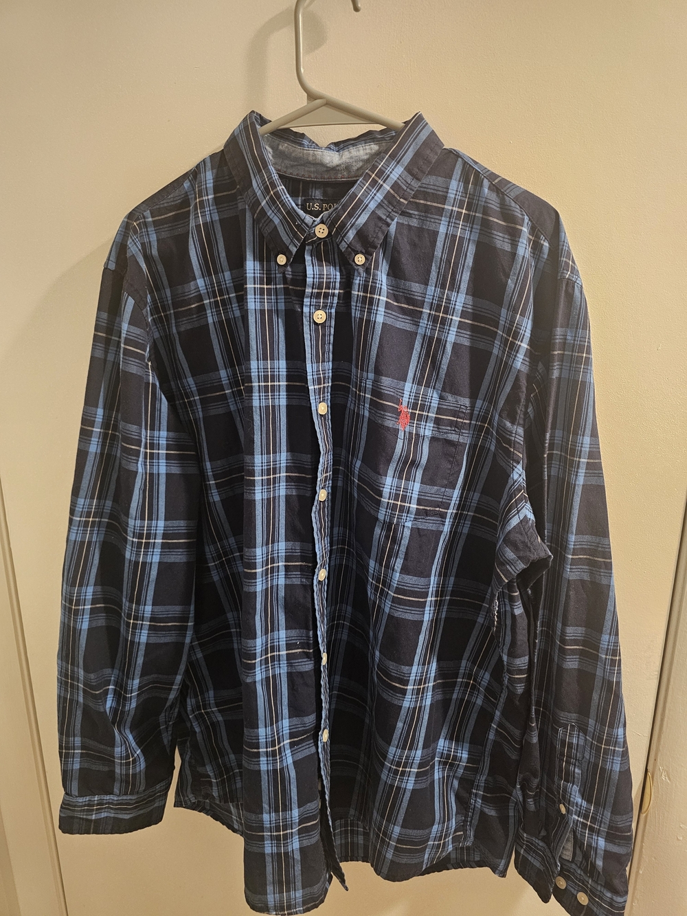 Polo by Ralph Lauren Navy Blue Plaid Button-Down Shirt